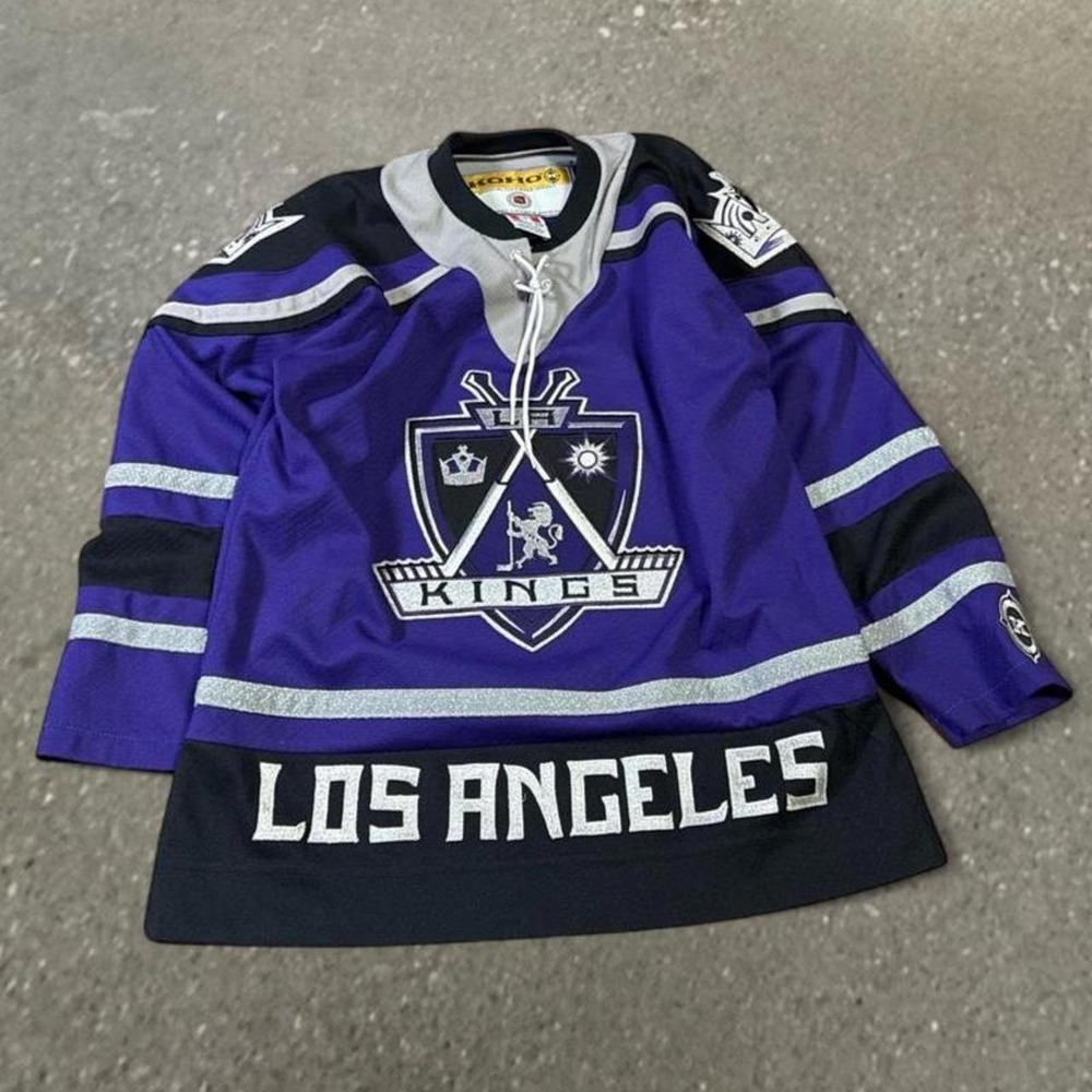 Vintage Koho NHL Los Angeles Kings Purple Hockey Jersey Youth Large XL